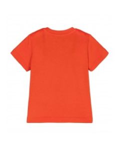 DIESEL BABY BOYS ORANGE COTTON LOGO T-SHIRT