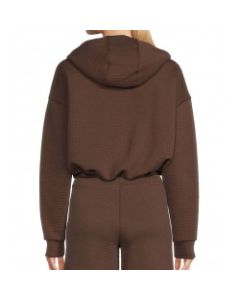 DKNY BROWN CROPPED HOODIE