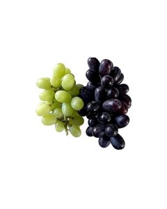 FRESH GRAPES COMBO (GREEN & BLACK) PACK, 500GRAM, FRESH