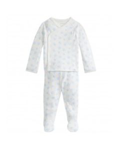 RALPH LAUREN 2-PIECE BLUE BEAR PRINT TOP/PANT SET (BABY GIRLS)