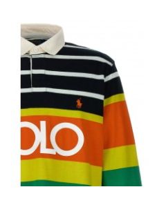 RALPH LAUREN MULTICOLOR LOGO STRIPED POLO